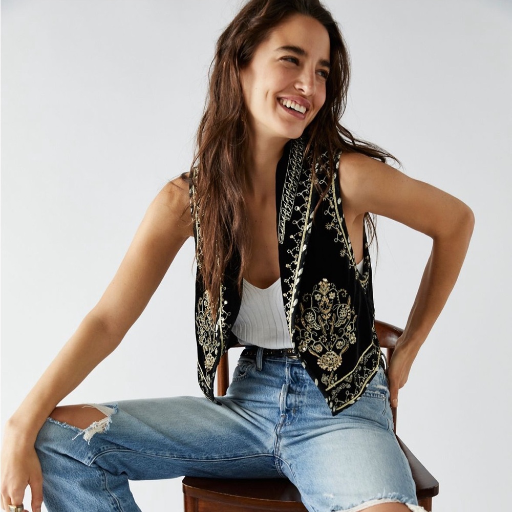 Free People Alicia Embellised Vest